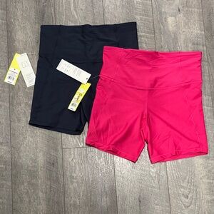 Women's Navy and Pink active Shorts